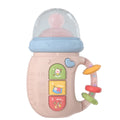 Silicone Baby Feeding Bottle Toy – Educational Rattle with Music & Light for Infants