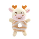 Soft Cartoon Animal Handheld Plush Rattle for Infants